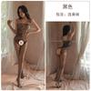 Sweet wish lencería sexy para mujer tirantes sexy medias transparentes de una pieza medias sexys ropa de una pieza de malla traje de tentación con abertura