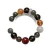 [Limpio y Claro] Pulsera de Cristal Fantasma Blanco Natural para Mujer La Más Fácil de Combinar Pulsera de Cristal Flor Roja Pegamento Amarillo Torre Wholesale