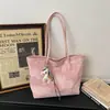 Bolsa de Ombro Única Simples Fashion Color Sólido Grande Capacidade Bolsa de Mão Feminina Texturizada Nova Bolsa Tote de Ombro Único de Axila 2026