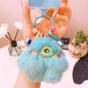 Colgante creativo y lindo de monstruo de peluche para teléfono móvil, llavero con diseño de pareja de dibujos animados para bolso de coche de mujer, accesorios al por mayor