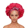 Touca de Dormir Elástica Estampada Europeia e Americana com Laço Africano Extra Grande, Chapéu Turbante de Seda Sintética