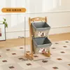 Estantería para Guardar Juguetes Infantiles Cesta Colgante de Pie Estante para Snacks de Sala de Estar Armario de Almacenamiento Almacenamiento Estantería Multicapa