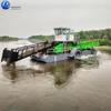 Jiangsu barco de limpeza de água lentilha-d'água lótus água grama barco de colheita pequeno equipamento automático de máquinas de pesca de grama