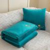 Almohada Gruesa Multifuncional Edredón de Doble Propósito Siesta de Oficina Plegable Cojín Pequeño Cojín para Coche Edredón