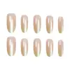 Verão Gelado Cat-Eye Textura de Alto Padrão Menina Elegante Estilo Loli Estilo Senhora Madura Iluminador Arte de Unhas 30 Peças Unhas Postiças