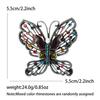 Broche de borboleta vazada com strass retrô de liga europeia e americana, temperamento sofisticado, vestido feminino, corpete, joias, alfinetes