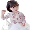 Atacado de Roupas Infantis Camiseta Básica Infantil Estilo Hyun-Hyun Verão Malha Fina Seda de Gelo Manga Longa Infantil Floral Roupas de Ar Condicionado