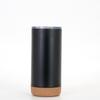 Nueva Taza de Acero Inoxidable 304 de Doble Pared con Aislamiento al Vacío y Base de Corcho, Taza con Asa, Vaso de Agua con Base de Madera de Bambú