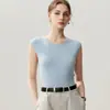 Colete feminino de lã fina com gola redonda e sem mangas, design de peça única sem costura, corte justo, novo estilo de outono