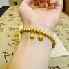 Loja de Ouro Mesmo Estilo Chinês Moderno Novo Dourado Areia Método Antigo Estilo Celebridade da Internet Pulseira Felicidade Dois-Mundos Versátil Luxo Leve Presente para Namorada