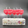 Velas Pequenas Fofas em Formato de Coração Vermelho Amor Dia dos Namorados Pedido Confissão Decoração de Bolo de Aniversário Velas Atacado
