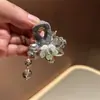 Accesorios Coreanos de Lujo Ligero para el Cabello, Pasador de Pelo con Borla de Cristal de Diamante Brillante, Mini Pinza Pequeña, Pinza de Tiburón para Recoger la Mitad del Cabello, Pinza para Flequillo