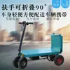 Carro Plegable, Vehículo de Transporte Eléctrico, Carro de Almacenamiento de Cuatro Ruedas, Plataforma de Carga, Remolque Pequeño para Invernadero