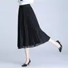 Falda de malla reversible línea A con caída, corte ajustado, falda de moda con dobladillo grande, falda midi casual de cintura alta primavera/otoño 2026