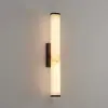 Lâmpada de parede de mármore natural espanhol luz moderna villa de luxo sala de estar fundo parede quarto de cabeceira de alta qualidade lâmpada de parede de cobre