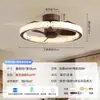 Nova luminária de teto ventilador de quarto estilo vintage francês, ventilador de teto moderno minimalista silencioso com luz integrada de proteção ocular para salas de estar e jantar