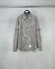 Tb Directo de Fábrica Otoño e Invierno Nuevo Chaqueta con Solapa de Cinta de Doble Manga Unisex Casual Cómoda Versátil Camisa