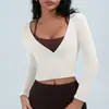 Roupa Esportiva Profissional para Treinamento de Pilates e Yoga para Mulheres, Peça Única com Alças Longas, Secagem Rápida, Justa, para Dança e Fitness