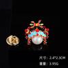 Broche Coroa de Ópera Vermelha da Maré Nacional Pingente de Franja de Pérola Corsage Personalidade Cavalo Faca Série Dan Broche de Gola Pequena Pin