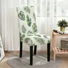 Fundas de silla impresas transfronterizas, fundas de silla de comedor elásticas de cobertura total, fundas de silla elásticas para mesas y sillas de comedor de hotel