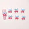 Accesorios para Uñas con Lazo de Cereza y Durazno Transparente Piezas Pequeñas de Resina Aretes DIY Pinzas para el Cabello Decoraciones de Uñas Portátiles Venta al por Mayor