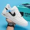 Zapatos para Hombre Aj 2024 Transfronterizos Nuevos Tenis Air Force One Casuales de Pareja Suela Gruesa Blancos Versátiles Zapatos de Skate para Hombre