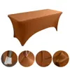 Mantel Elástico de Spandex Cubierta para Mesa Plegable Rectangular Neutro Mantel Ajustado Protector Proveedor de Bodas Exposiciones Soporte