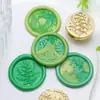 Sello de Cera Tallado Multicapa Serie Plantas Verdes, Cabeza de Sello, Lirio Araña, Ginkgo, Sello de Sellado DIY para Diario Invitación
