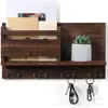 En stock, venta al por mayor de fábrica, estante para llaves de madera maciza, estante de almacenamiento de pared montado en la pared, estante de almacenamiento de llaves de entrada, estante de madera para llaves