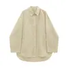 Love and Nancy Trece Líneas 2026 Otoño Estilo Coreano Algodón Puro Bolsillo de Parche Ropa de Trabajo Corte Holgado Camisa de Manga Larga para Mujer 04703