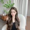 Pelucas de Encaje Explosiones de TikTok Tejidas a Mano Encaje Frontal Pintura París Tinte Cabello Lacio Mediano Largo Cobertura Completa de Cabeza Pelucas Artificiales