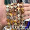 14mm Piedra Natural Cristal Ágata Plano Trébol de Cuatro Hojas Pulsera DIY Collar Accesorios de Joyería Productos Semiacabados Venta al por Mayor