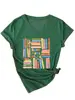 Leia Mais Livros Amazon Wish Site Independente Camiseta Feminina Elegante e Estilosa de Manga Curta com Decote V Camiseta Básica