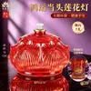 Nove Lótus Púrpura Fogo Lótus Púrpura Qi Vem do Leste Bolo de Lótus Lâmpada de Manteiga Cristal Tridimensional Eco-Friendly Lâmpada Líquida Sem Fumaça Vela de Oferta para Buda