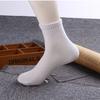 Calcetines populares de malla fina para hombre, calcetines hasta la pantorrilla, calcetines casuales de algodón negros, blancos y grises, calcetines de hombre, calcetines de algodón y poliéster.