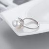 Anillo Flor Perla Plata Esterlina S925 Transfronterizo Nuevo Estilo Coreano Abierto Simple Girasol Anillo de Dedo DIY Soporte Vacío