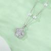 Collar de camelia de plata esterlina s925 para mujer, nicho, moda suave, alta calidad, floral, perla, cadena clavicular, venta al por mayor de fábrica