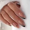 Europa e Estados Unidos brilhante Starry Sky usar armadura 24 slash amêndoa armadura linha nail art patch francês fábrica de nail art atacado