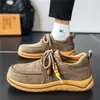 Zapatos Casuales de Hombre Nuevos Otoño 2026, Zapatos de Conducir de Moda y Únicos Tendencia, Tenis de Gamuza para Hombre con Punta Ancha