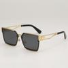 Gafas de Sol Cuadradas Verdes Modelo Nuevo 2026 Europeas y Americanas para Hombre, Estilo Hip-Hop Personalizado, Gafas de Sol de Gama Alta con Patillas Caladas