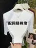 Camiseta Rosa Frambuesa Pequeña con Cuello Alto y Manga de Tres Cuartos para Mujer, Camisa Base Lisa Elegante y Versátil, Top Interior Elegante de Manga Corta, Moderno