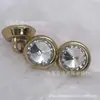 Botão de metal de alta qualidade vidro Fivela de diamante para sofá fivela de diamante de cristal fivela de diamante de satélite fivela de diamante para camisa acessórios de vestuário Diamante Negro borda dourada