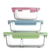 Pote de Vidro para Almoço no Micro-ondas para o Trabalho, Pote para Salada de Frutas, Pote para Armazenamento na Geladeira