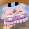 Luvas de Meio Dedo para Bebê Outono e Inverno Bebê Quente Dobráveis Tricô com Dedos de Fora Menina Dedo Desenho Animado 2024 Novo