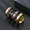 Moda Transfronteriza Europea y Americana Acero de Titanio Doble Capa Patrón Muralla China Anillo Giratorio Acero Inoxidable Descompresión Joyería Simple Fabricante Venta al por Mayor