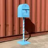 Buzón de Hierro Forjado Estilo Británico Montado en Pared con Cerradura, Caja de Amor