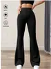 2026 Europeu e Americano Transfronteiriço Mais Vendido Cintura Alta Perna Larga Novo Alta Elasticidade Yoga Esportes Casual Calça Longa Flare Feminina
