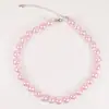 Collar de perlas de colores exagerados con diseño transfronterizo europeo y americano para mujer, cadena de cuentas redondas geométricas a la moda