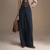 Nuevos Pantalones de Traje Ajustados para Viajes Diarios 2026, Pantalones Casuales Sueltos de Pierna Ancha, Pantalones de Moda Otoñal Ajustados hasta el Suelo para Mujer