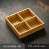 Plato para Pasteles de Té Casero Caja de Almacenamiento de Frutas y Verduras de Bambú Estilo Chino Bandeja Compartimentada para Frutas Secas Caja de Bocadillos para Sala de Té Plato de Frutas
